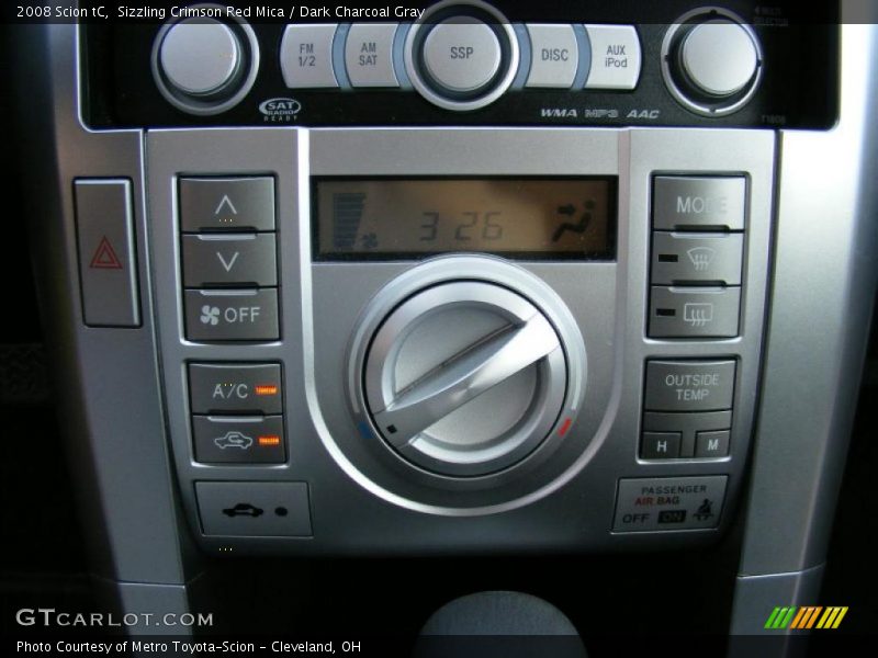 Sizzling Crimson Red Mica / Dark Charcoal Gray 2008 Scion tC