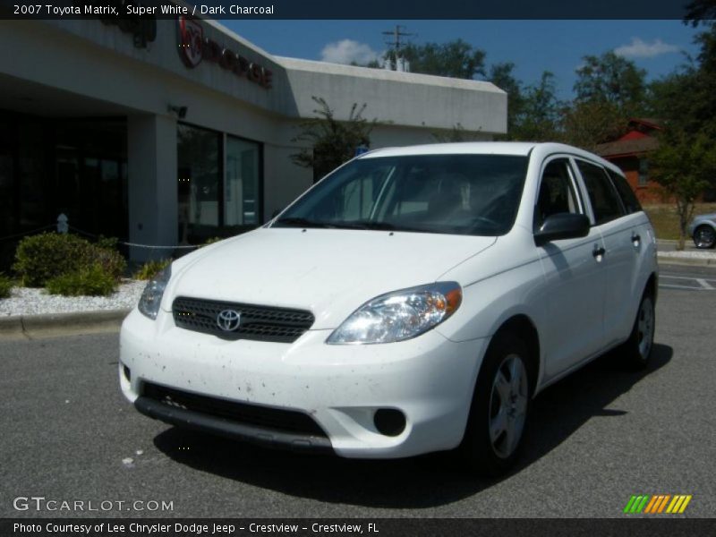 Super White / Dark Charcoal 2007 Toyota Matrix