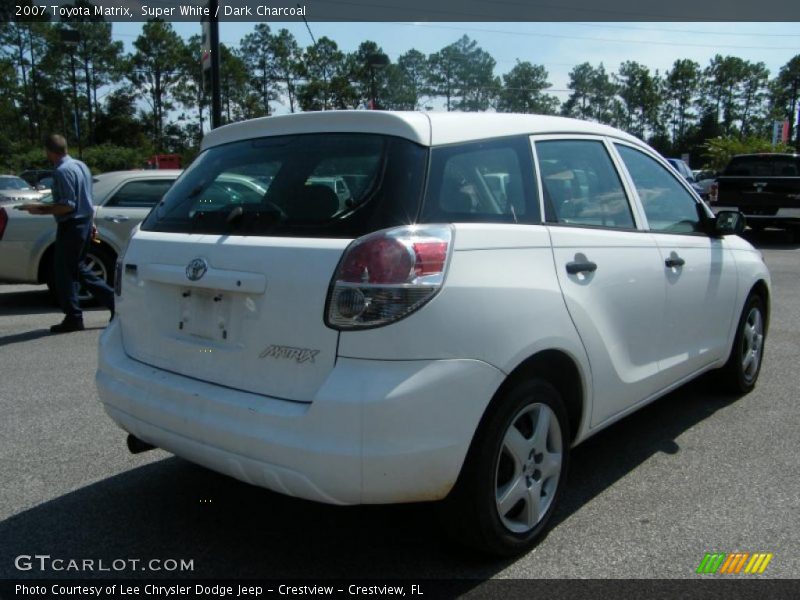 Super White / Dark Charcoal 2007 Toyota Matrix
