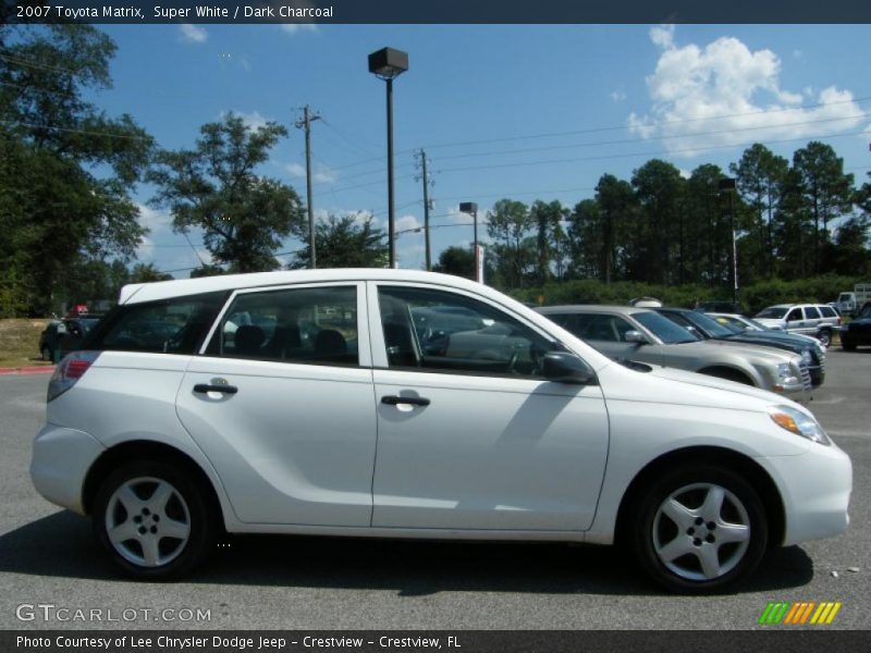 Super White / Dark Charcoal 2007 Toyota Matrix
