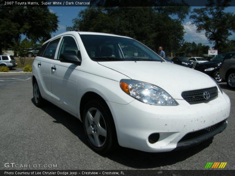 Super White / Dark Charcoal 2007 Toyota Matrix