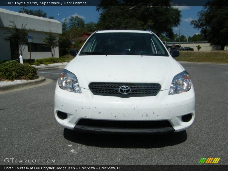 Super White / Dark Charcoal 2007 Toyota Matrix
