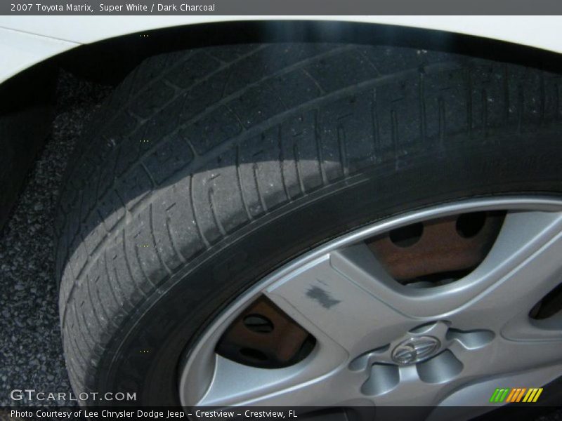 Super White / Dark Charcoal 2007 Toyota Matrix