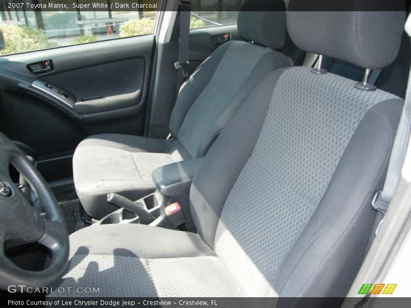 Super White / Dark Charcoal 2007 Toyota Matrix
