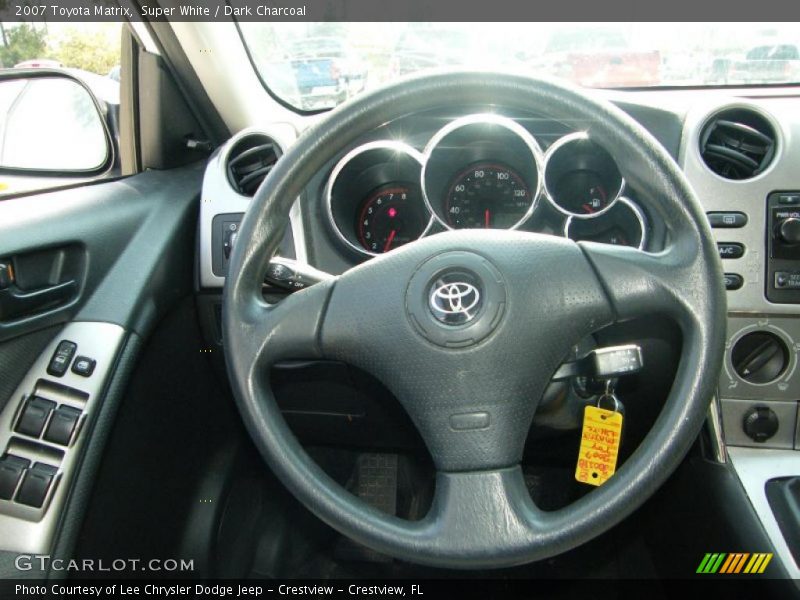 Super White / Dark Charcoal 2007 Toyota Matrix