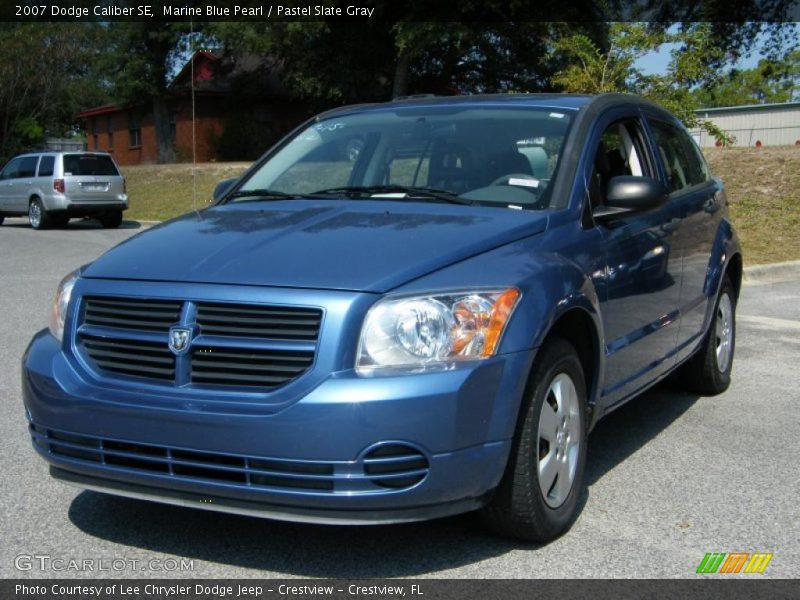 Marine Blue Pearl / Pastel Slate Gray 2007 Dodge Caliber SE