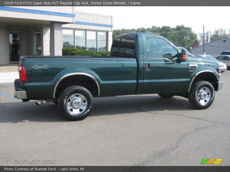 Forest Green Metallic / Camel 2008 Ford F250 Super Duty XLT Regular Cab 4x4