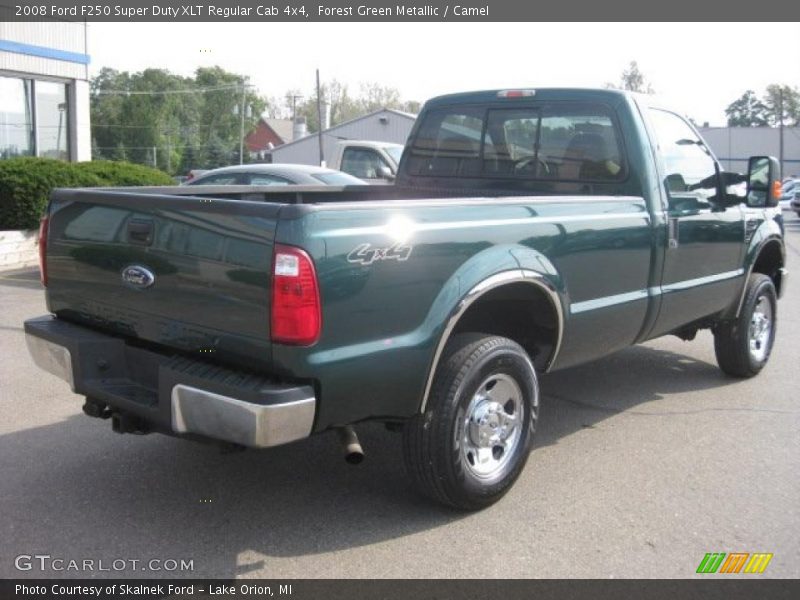Forest Green Metallic / Camel 2008 Ford F250 Super Duty XLT Regular Cab 4x4