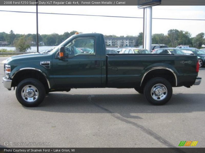Forest Green Metallic / Camel 2008 Ford F250 Super Duty XLT Regular Cab 4x4
