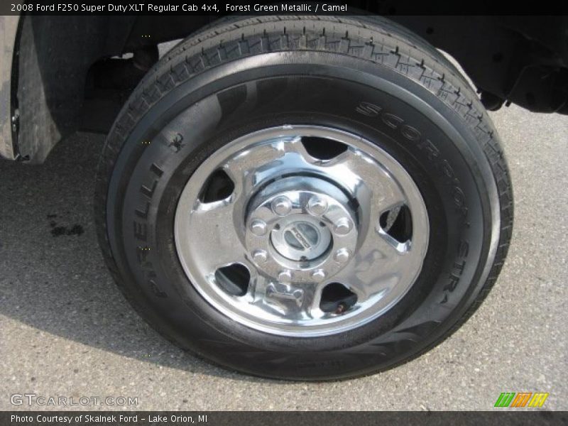 Forest Green Metallic / Camel 2008 Ford F250 Super Duty XLT Regular Cab 4x4
