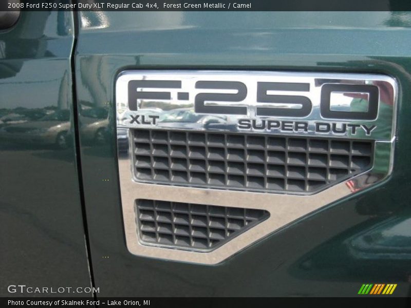 Forest Green Metallic / Camel 2008 Ford F250 Super Duty XLT Regular Cab 4x4