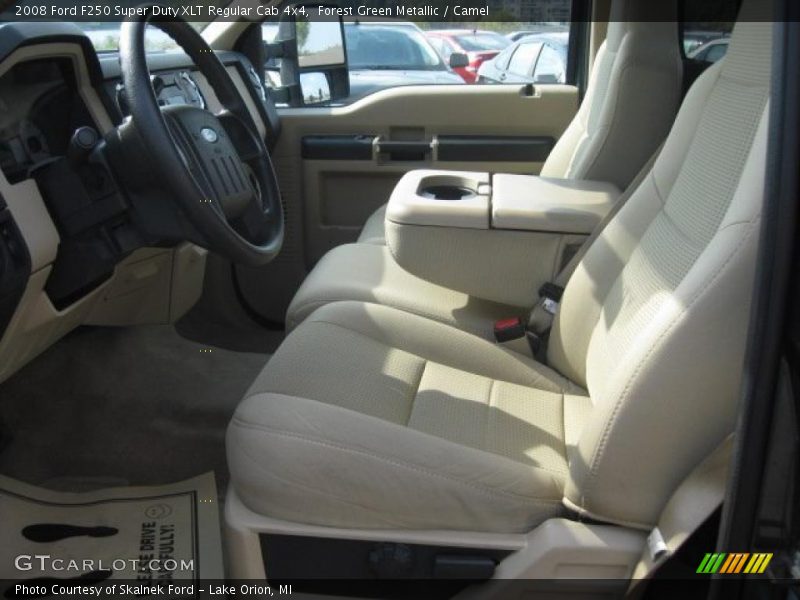 Forest Green Metallic / Camel 2008 Ford F250 Super Duty XLT Regular Cab 4x4