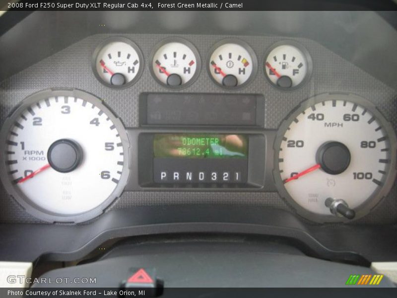 Forest Green Metallic / Camel 2008 Ford F250 Super Duty XLT Regular Cab 4x4