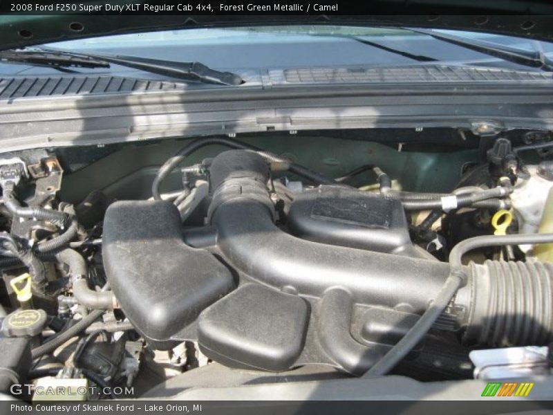 Forest Green Metallic / Camel 2008 Ford F250 Super Duty XLT Regular Cab 4x4