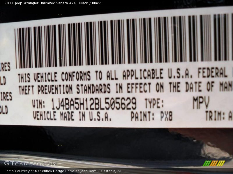 Black / Black 2011 Jeep Wrangler Unlimited Sahara 4x4