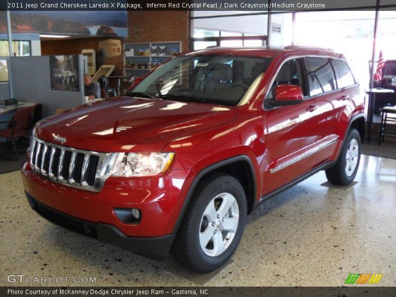 Inferno Red Crystal Pearl / Dark Graystone/Medium Graystone 2011 Jeep Grand Cherokee Laredo X Package