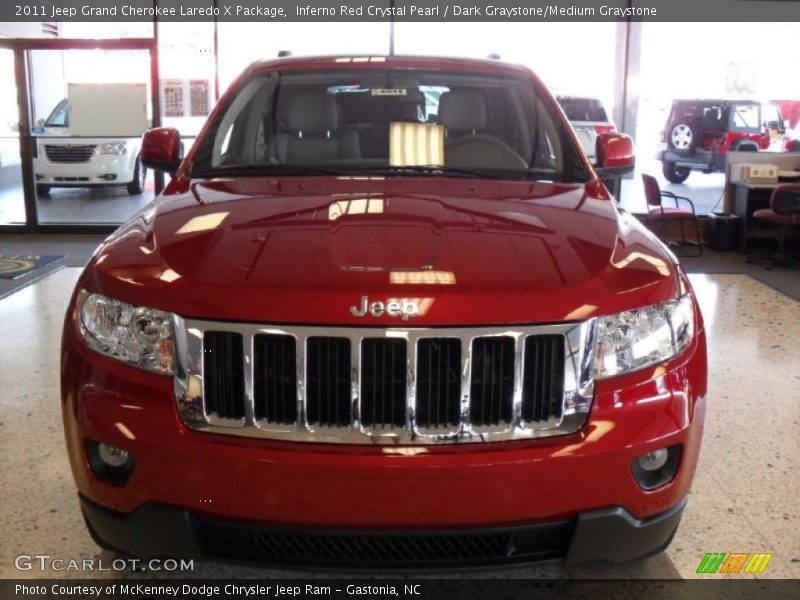 Inferno Red Crystal Pearl / Dark Graystone/Medium Graystone 2011 Jeep Grand Cherokee Laredo X Package