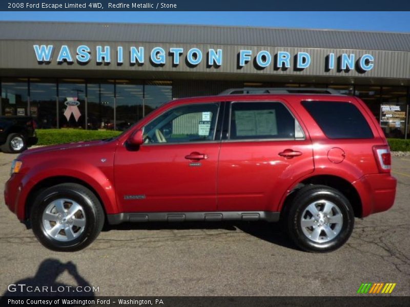 Redfire Metallic / Stone 2008 Ford Escape Limited 4WD