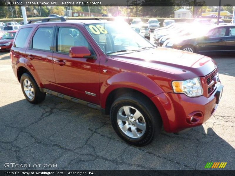 Redfire Metallic / Stone 2008 Ford Escape Limited 4WD