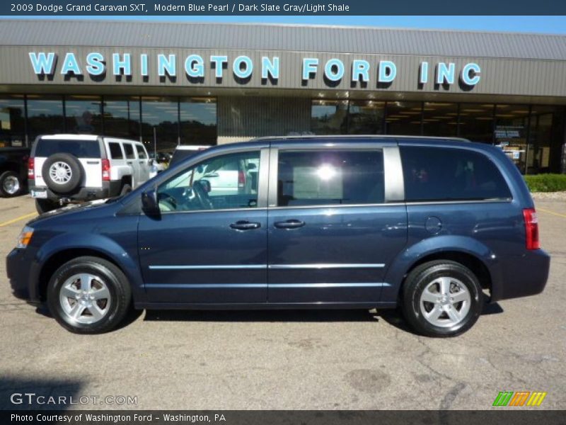 Modern Blue Pearl / Dark Slate Gray/Light Shale 2009 Dodge Grand Caravan SXT