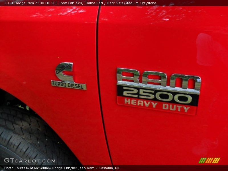 Flame Red / Dark Slate/Medium Graystone 2011 Dodge Ram 2500 HD SLT Crew Cab 4x4