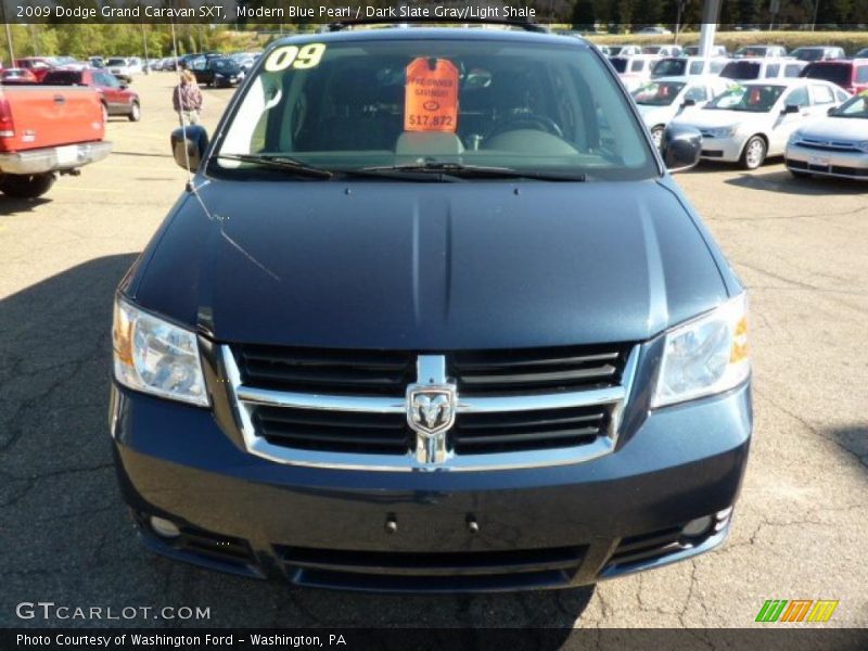Modern Blue Pearl / Dark Slate Gray/Light Shale 2009 Dodge Grand Caravan SXT