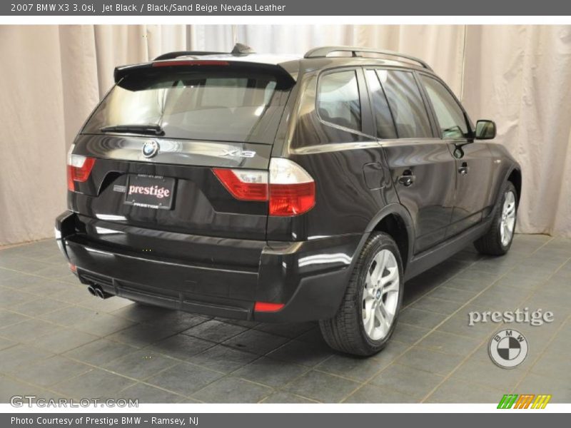 Jet Black / Black/Sand Beige Nevada Leather 2007 BMW X3 3.0si