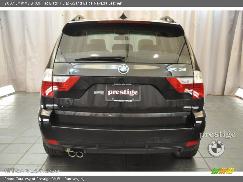 Jet Black / Black/Sand Beige Nevada Leather 2007 BMW X3 3.0si