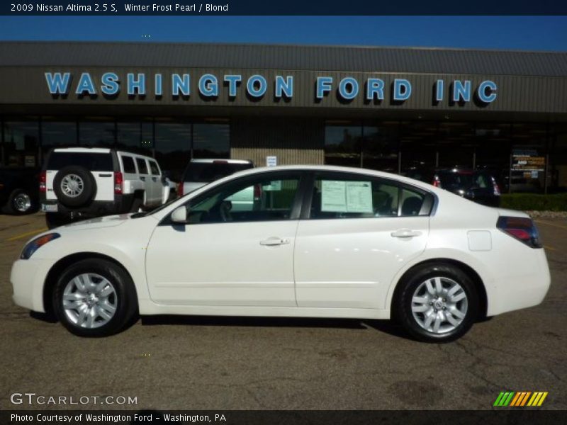 Winter Frost Pearl / Blond 2009 Nissan Altima 2.5 S