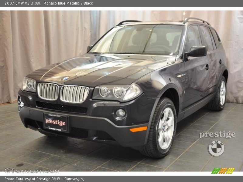 Monaco Blue Metallic / Black 2007 BMW X3 3.0si