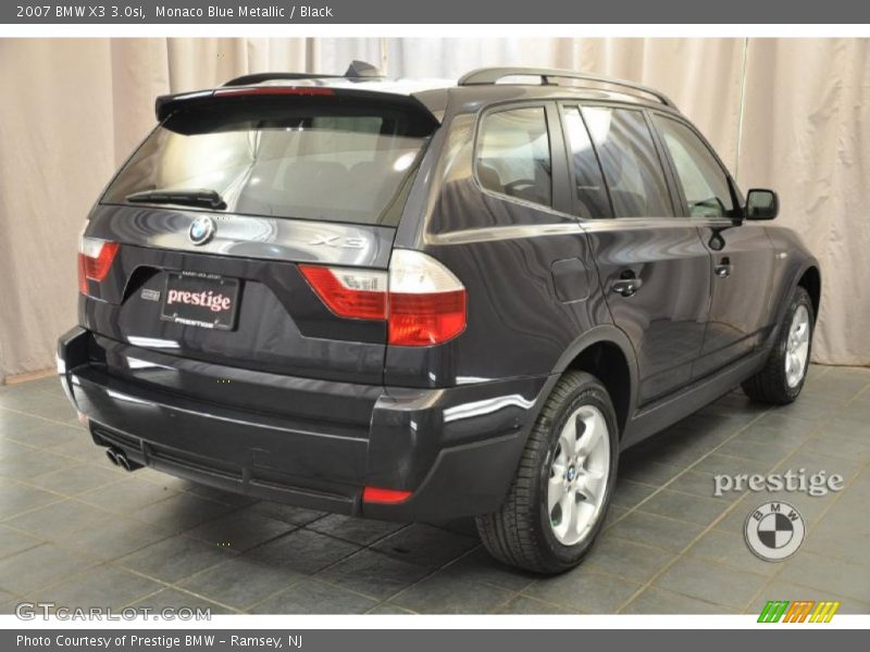 Monaco Blue Metallic / Black 2007 BMW X3 3.0si