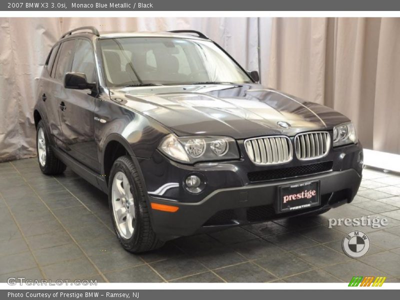 Monaco Blue Metallic / Black 2007 BMW X3 3.0si