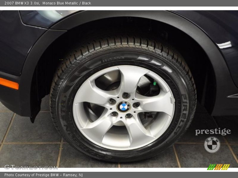 Monaco Blue Metallic / Black 2007 BMW X3 3.0si