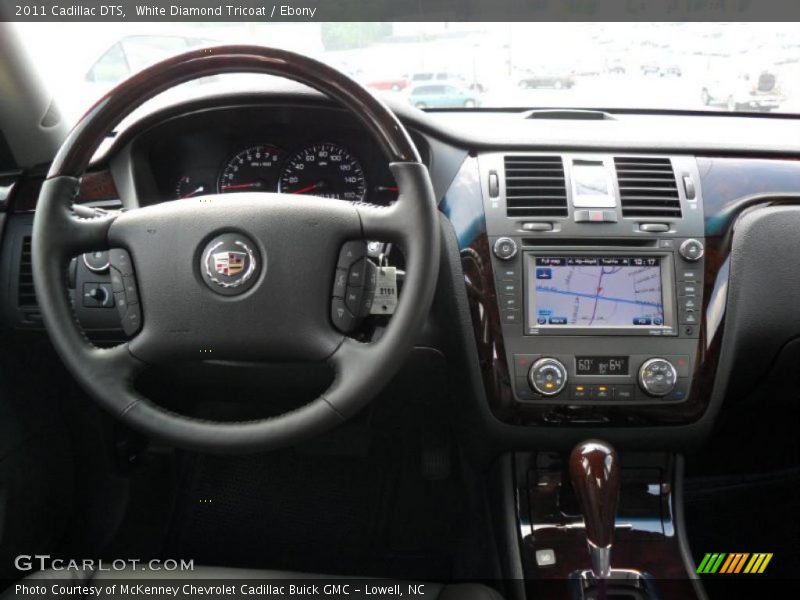 White Diamond Tricoat / Ebony 2011 Cadillac DTS