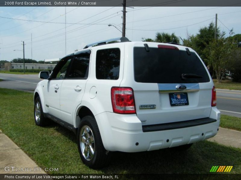 Oxford White / Charcoal 2008 Ford Escape Limited