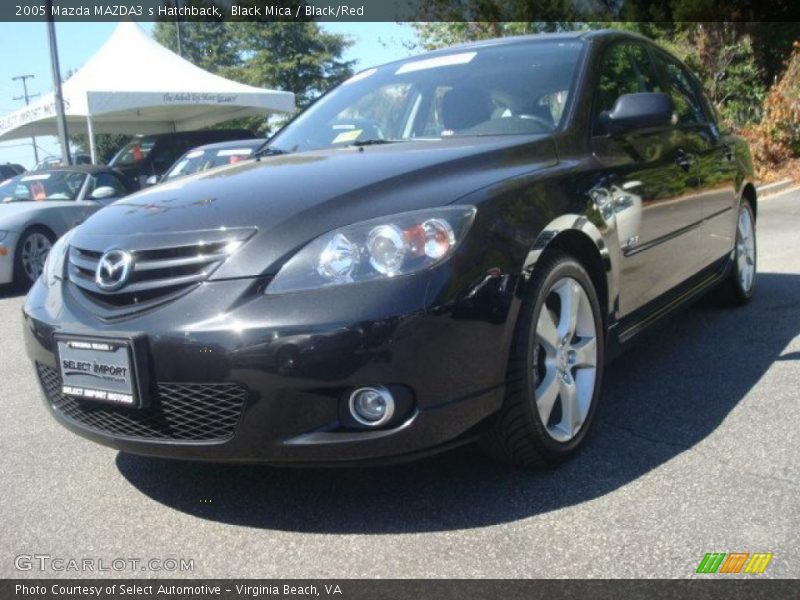 Black Mica / Black/Red 2005 Mazda MAZDA3 s Hatchback