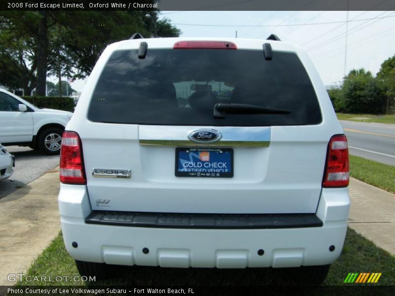Oxford White / Charcoal 2008 Ford Escape Limited