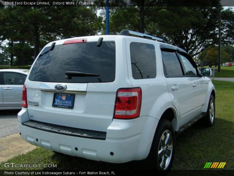 Oxford White / Charcoal 2008 Ford Escape Limited