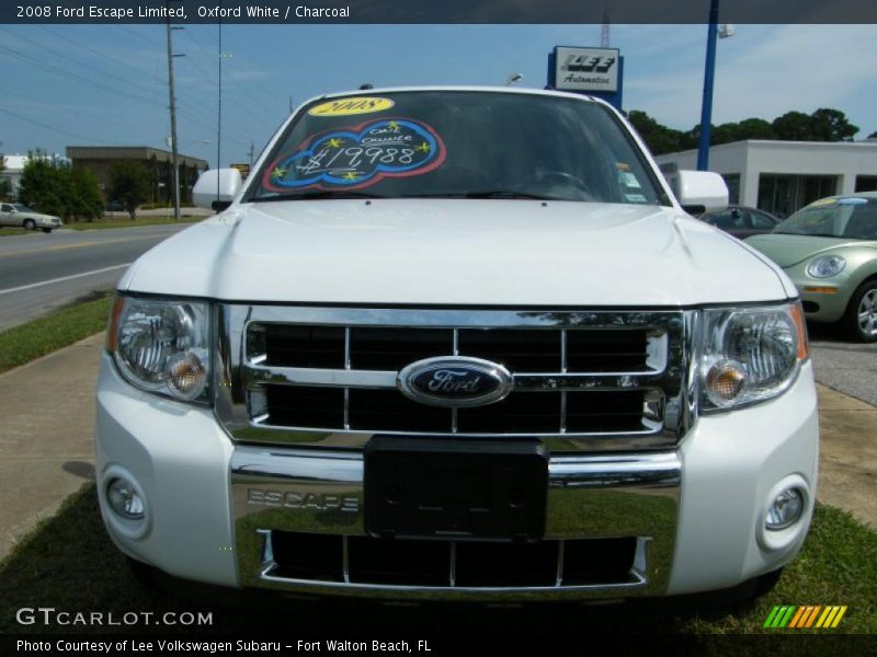 Oxford White / Charcoal 2008 Ford Escape Limited