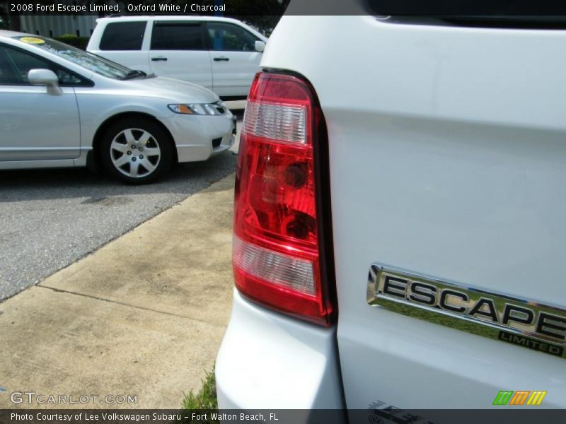 Oxford White / Charcoal 2008 Ford Escape Limited