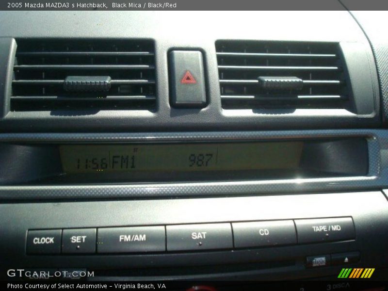 Black Mica / Black/Red 2005 Mazda MAZDA3 s Hatchback