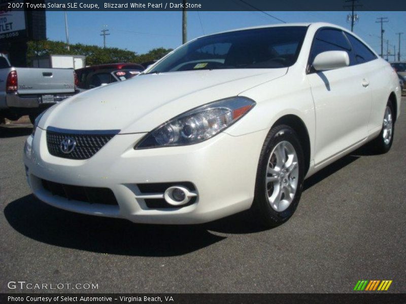 Blizzard White Pearl / Dark Stone 2007 Toyota Solara SLE Coupe