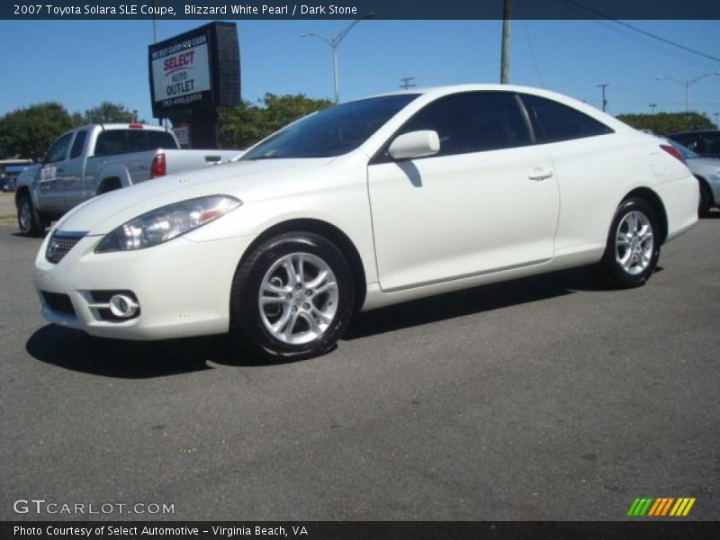 Blizzard White Pearl / Dark Stone 2007 Toyota Solara SLE Coupe