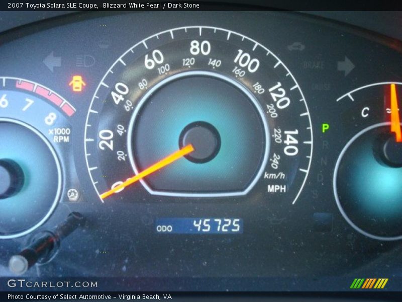 Blizzard White Pearl / Dark Stone 2007 Toyota Solara SLE Coupe