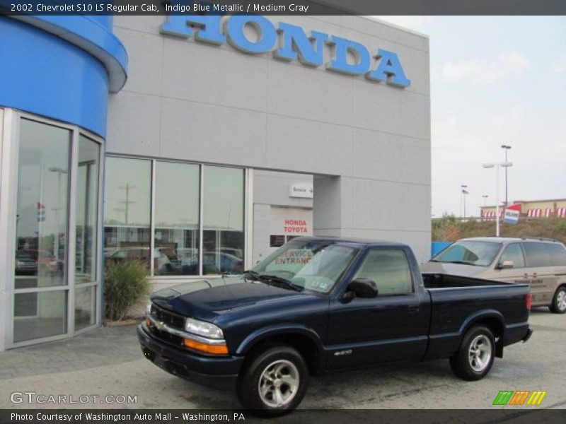 Indigo Blue Metallic / Medium Gray 2002 Chevrolet S10 LS Regular Cab