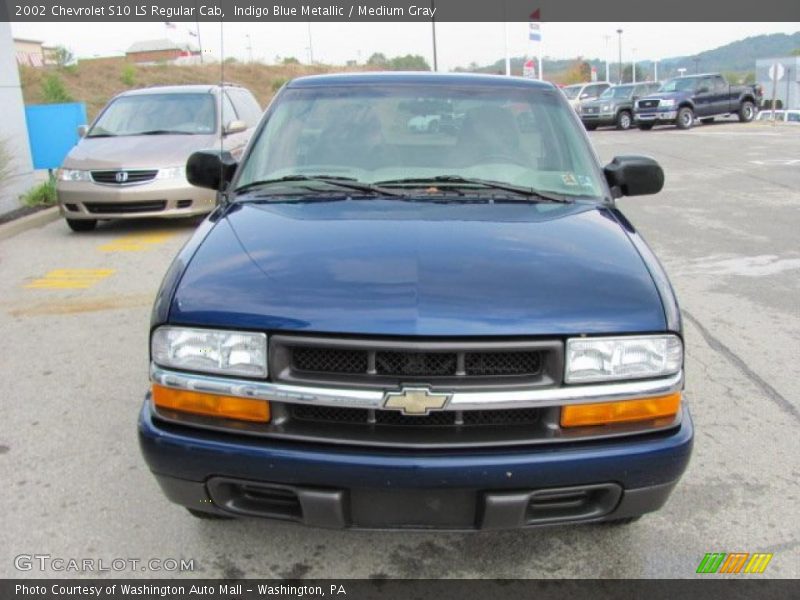 Indigo Blue Metallic / Medium Gray 2002 Chevrolet S10 LS Regular Cab