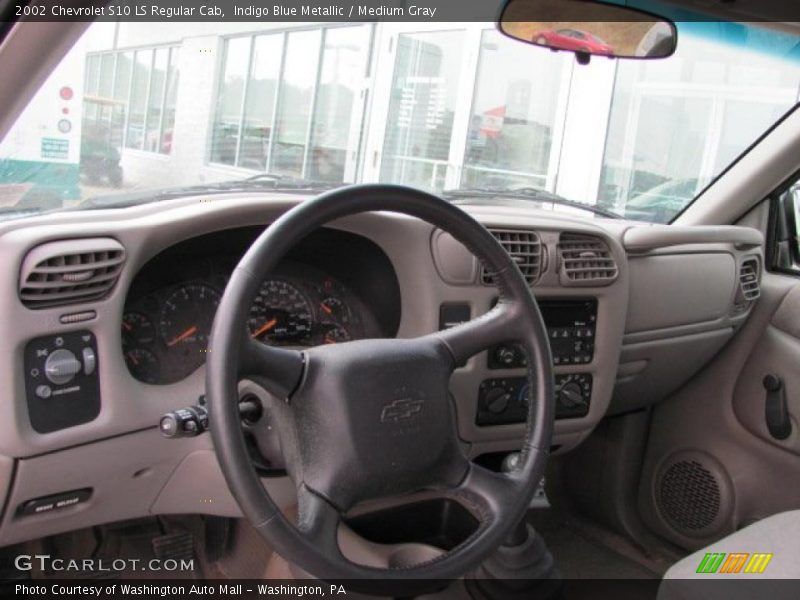 Indigo Blue Metallic / Medium Gray 2002 Chevrolet S10 LS Regular Cab