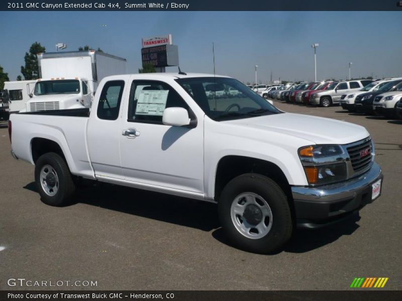 Summit White / Ebony 2011 GMC Canyon Extended Cab 4x4