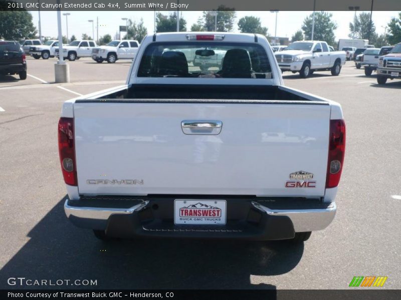 Summit White / Ebony 2011 GMC Canyon Extended Cab 4x4