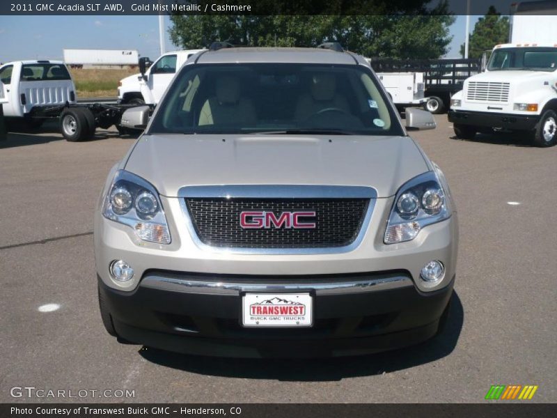 Gold Mist Metallic / Cashmere 2011 GMC Acadia SLT AWD
